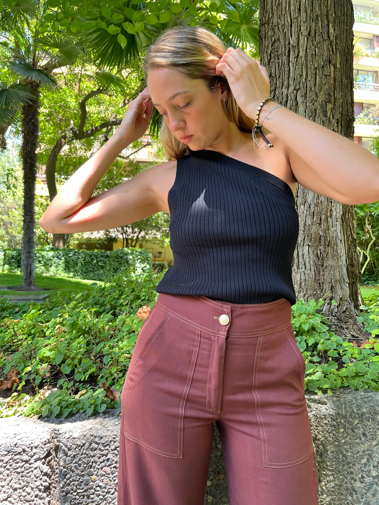 Pantalón Lazio Lino Café