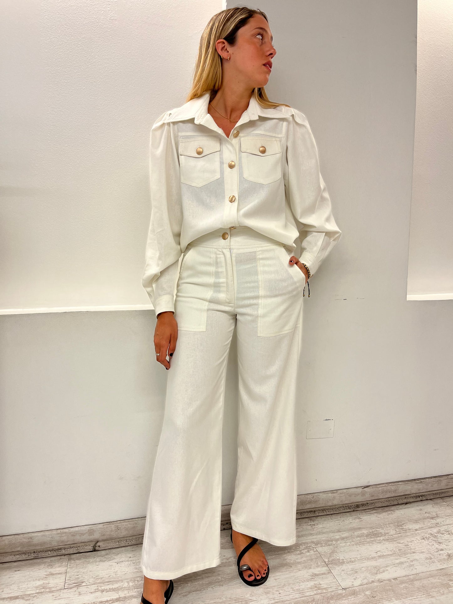 Pantalón Lazio Lino Crudo