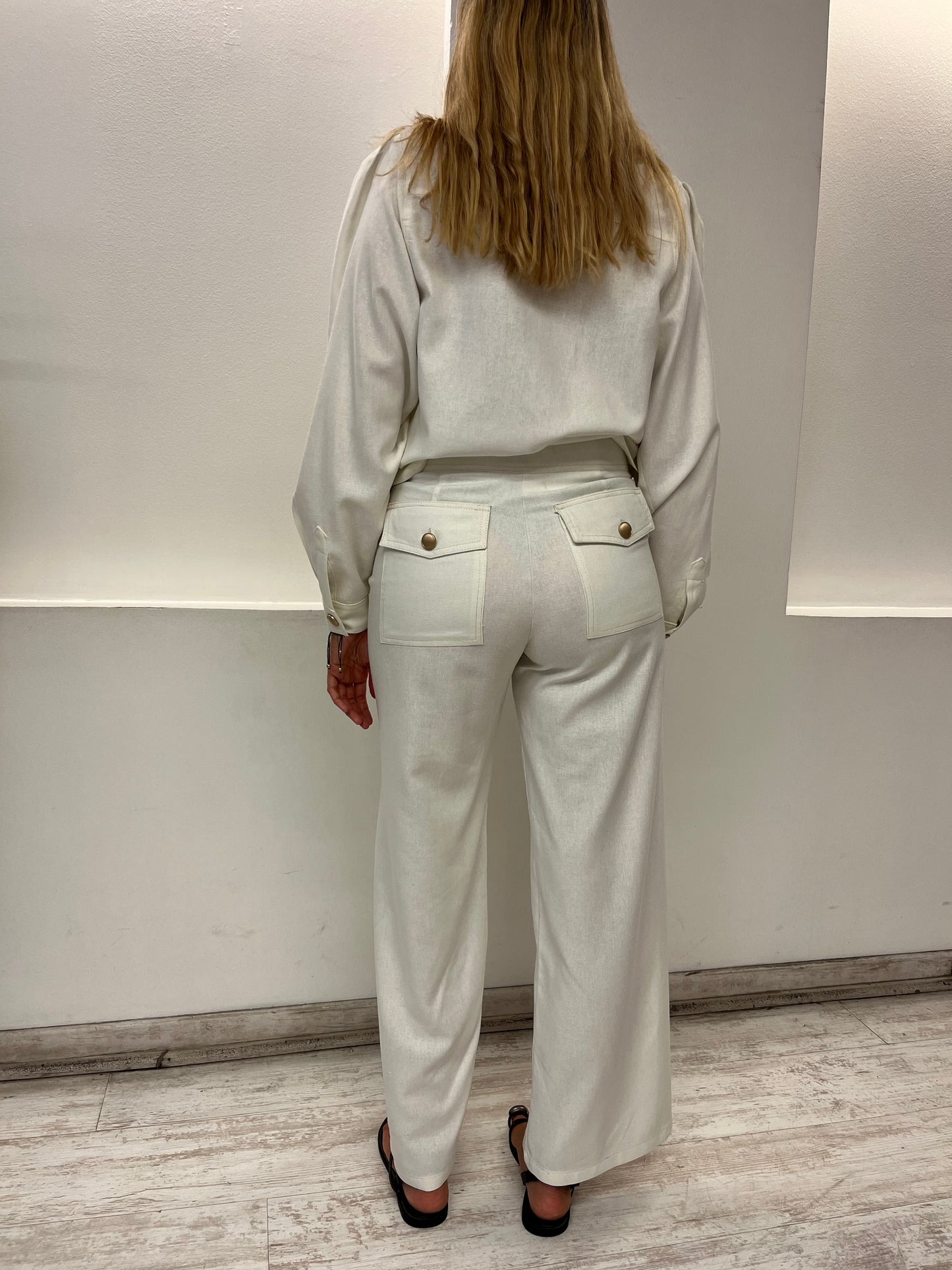 Pantalón Lazio Lino Crudo