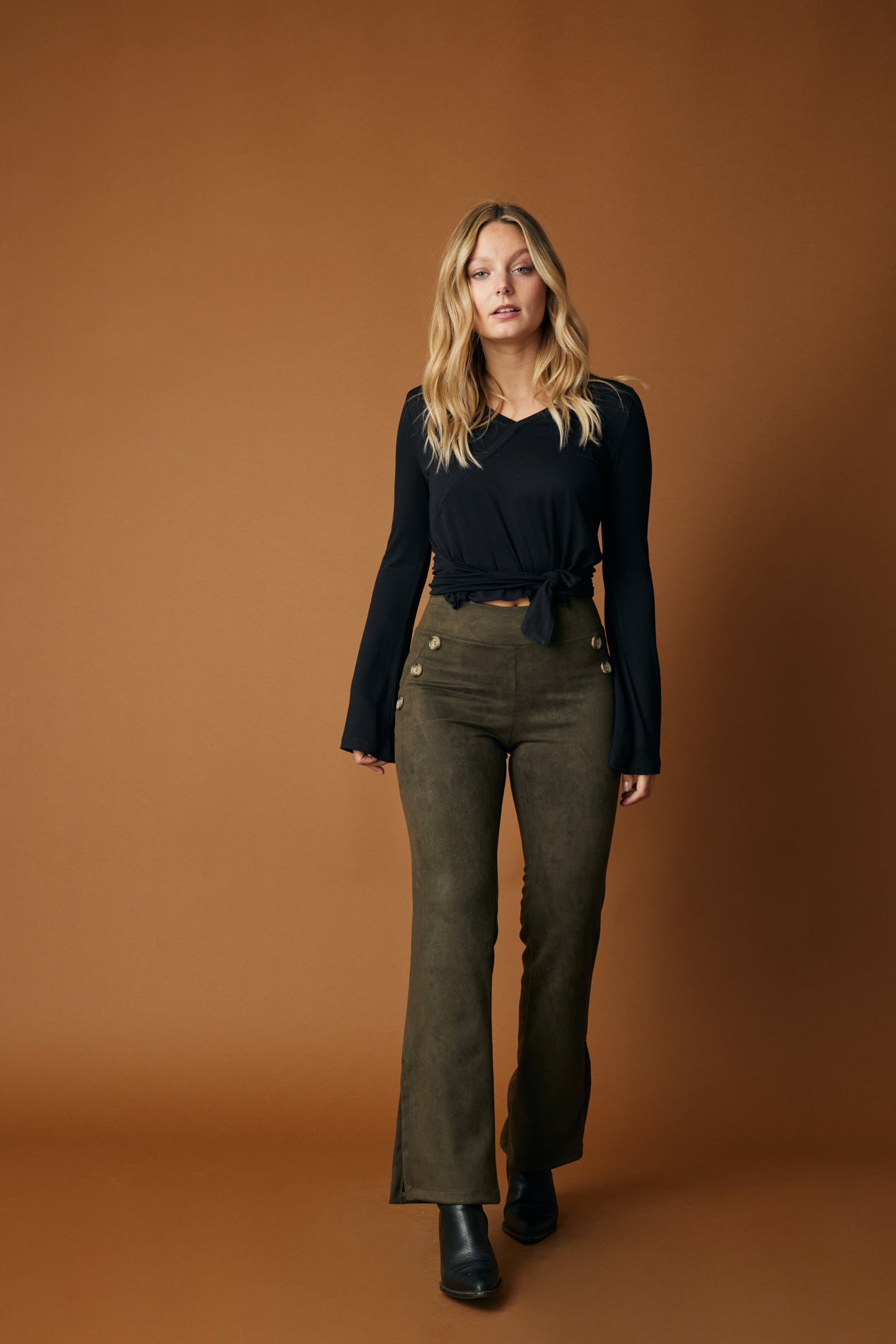 Calza Suede Napoles Oliva