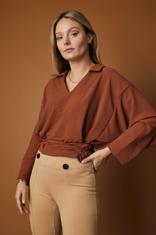 Blusa Mallorca Choco