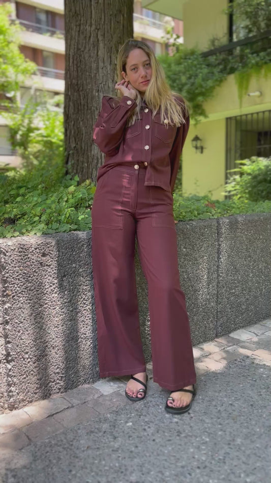 Pantalón Lazio Lino Café